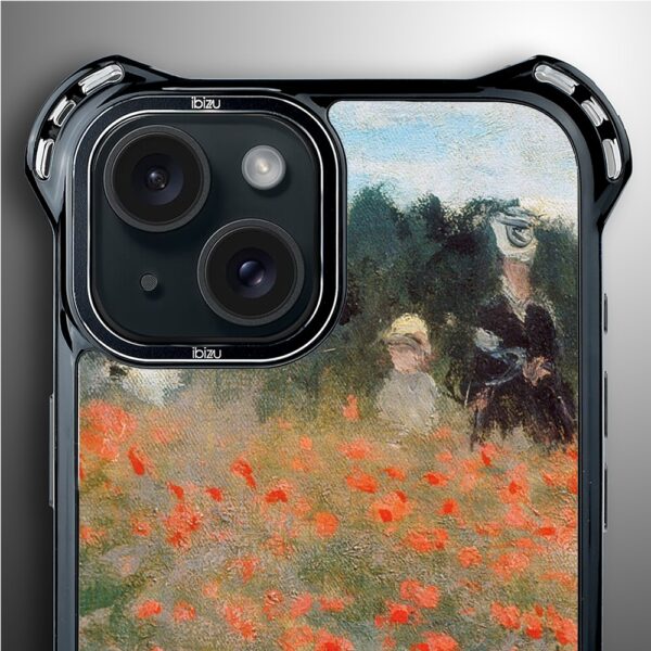 Etui do iPhone 15 Plus, Ibizu DropGuard Ultra z MagSafe, Claude Monet, pole maków (7)