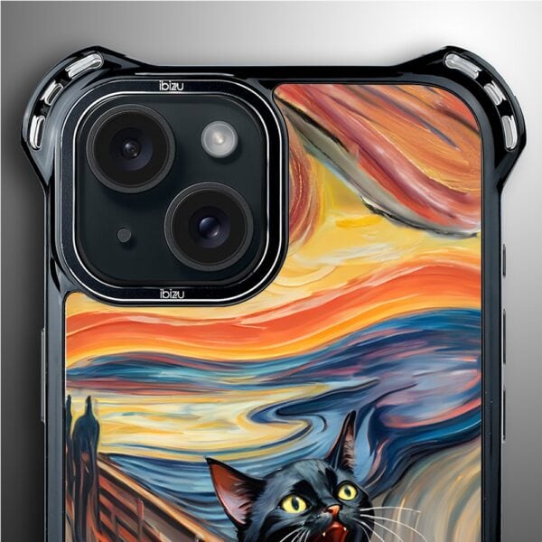 Etui do iPhone 15 Plus, Ibizu DropGuard Ultra z MagSafe, Edvard Munch, krzyk kota (7)