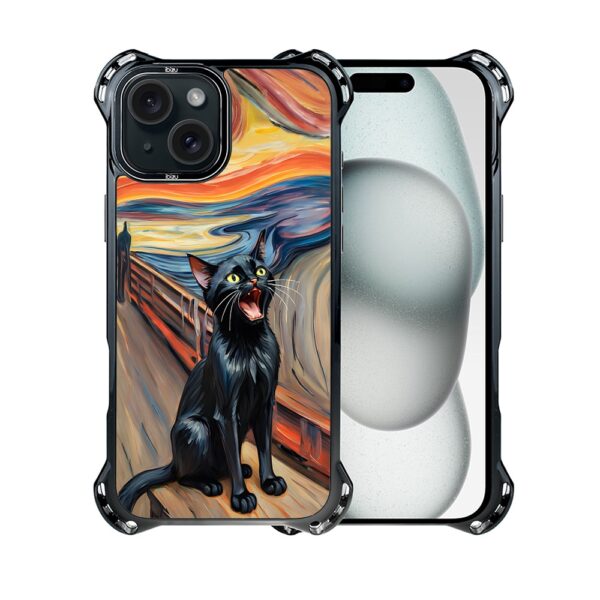 Etui do iPhone 15 Plus, Ibizu DropGuard Ultra z MagSafe, Edvard Munch, krzyk kota (8)