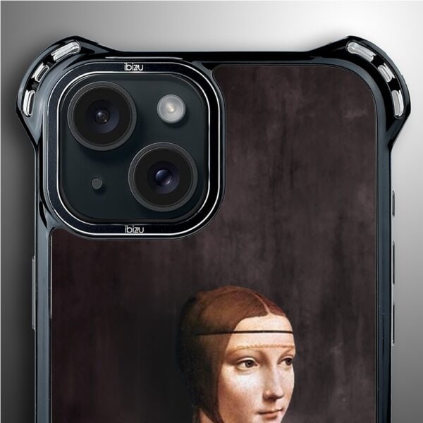 Etui do iPhone 15 Plus, Ibizu DropGuard Ultra z MagSafe, Leonardo Da Vinci, dama z kotem (7)