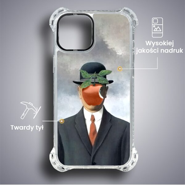 Etui do iPhone 15 Plus, Ibizu DropGuard Ultra z MagSafe, Rene Magritte, syn człowieczy (1)