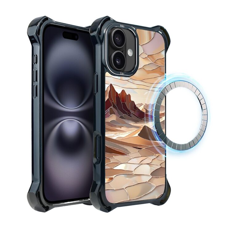 Etui do iPhone 16, Ibizu DropGuard Ultra z MagSafe, Barwy Szkła, Pustynny spokój (3)