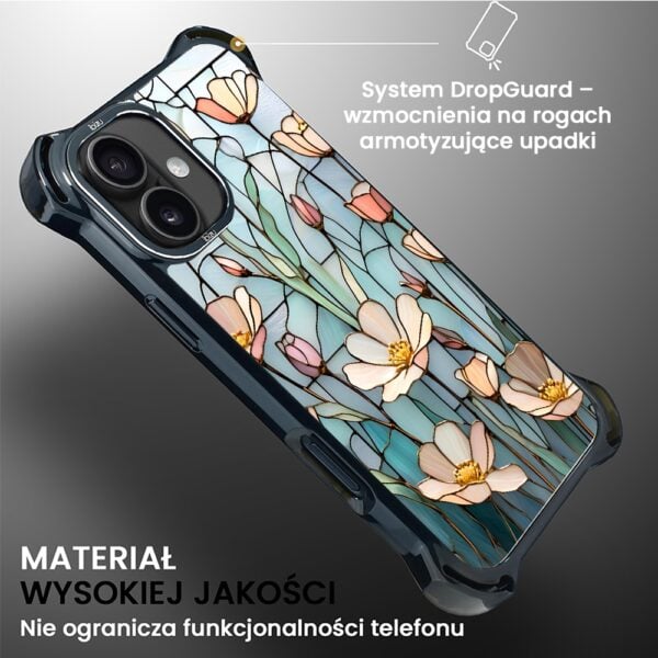 Etui do iPhone 16, Ibizu DropGuard Ultra z MagSafe, Barwy Szkła, Szept kwiatów polnych (8)