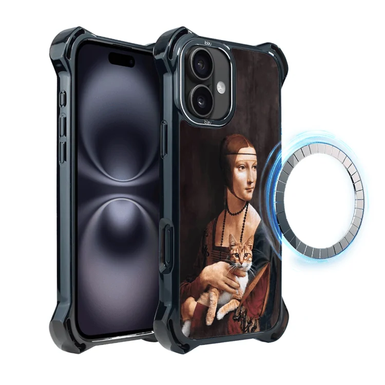 Etui-do-iPhone-16-Ibizu-DropGuard-Ultra-z-MagSafe-Leonardo-Da-Vinci-dama-z-kotem-pop