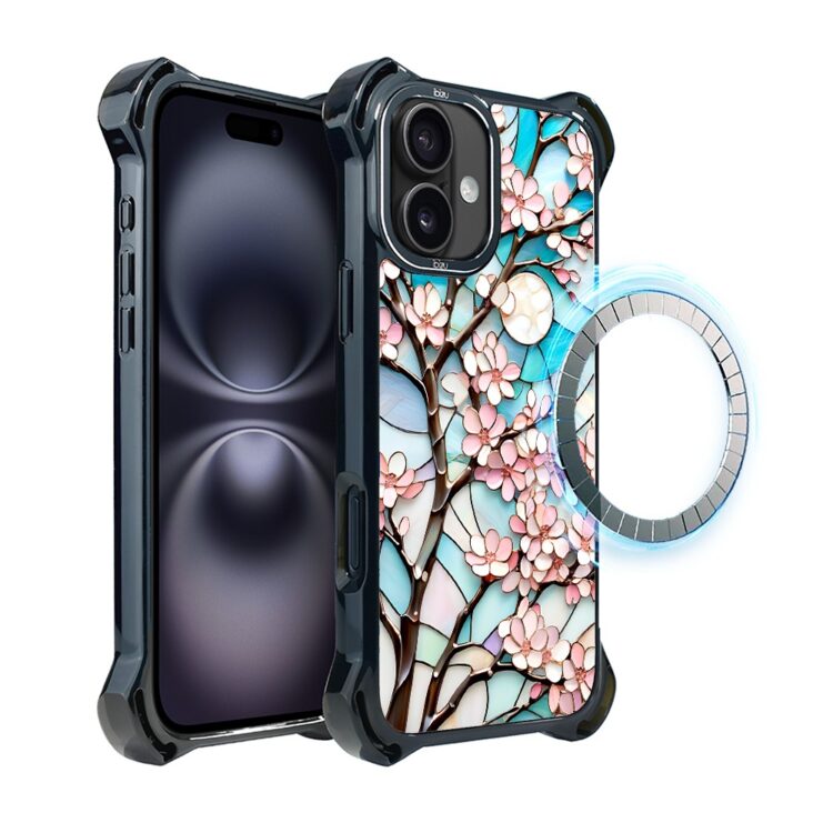 Etui do iPhone 16 Plus, Ibizu DropGuard Ultra z MagSafe, Barwy Szkła, Księżycowa Wiśnia (6)