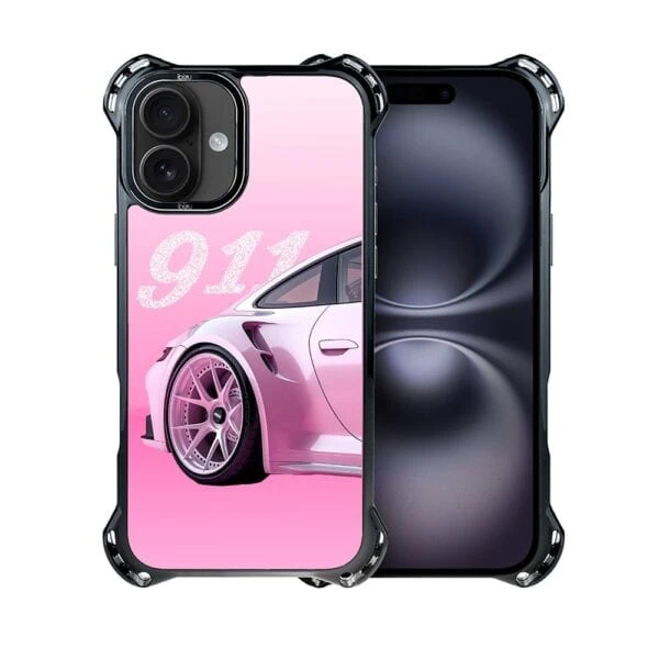 Etui do iPhone 16 Plus, Ibizu DropGuard Ultra z MagSafe, TechDrive, 911 różowe (3)