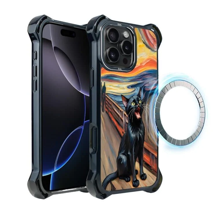 Etui-do-iPhone-16-Pro-Ibizu-DropGuard-Ultra-z-MagSafe-Edvard-Munch-krzyk-kota-pop