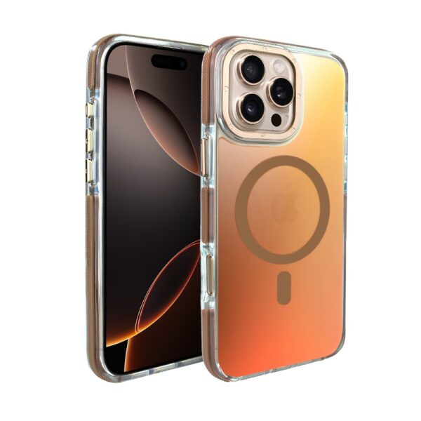 Etui do iPhone 16 Pro Max Gold Crown, cienkie z MagSafe, zmieniające kolor, tytan pustynny (1)