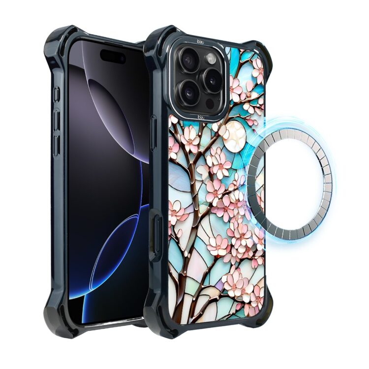 Etui do iPhone 16 Pro Max, Ibizu DropGuard Ultra z MagSafe, Barwy Szkła, Księżycowa Wiśnia (1)