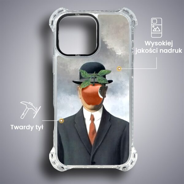 Etui do iPhone 16 Pro Max, Ibizu DropGuard Ultra z MagSafe, Rene Magritte, syn człowieczy (6)