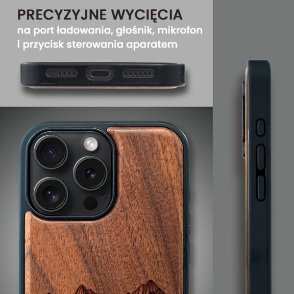 Etui do iPhone 16 Pro Max, WoodCraft z MagSafe, Górski horyzont (8)