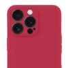 Etui do iPhone 16 Pro silikonowe z mikrofibrą soft touch z osłoną na aparat, ceglasta czerwień (3)