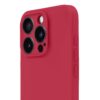 Etui do iPhone 16 Pro silikonowe z mikrofibrą soft touch z osłoną na aparat, ceglasta czerwień (6)