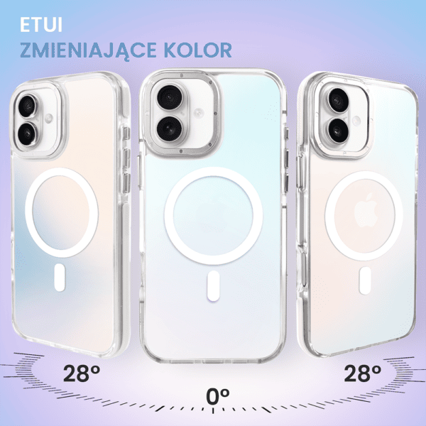 Etui do iPhone 16 Sunrise Fusion Grip z MagSafe, nieślizgające, metalowa osłona, białe (2)