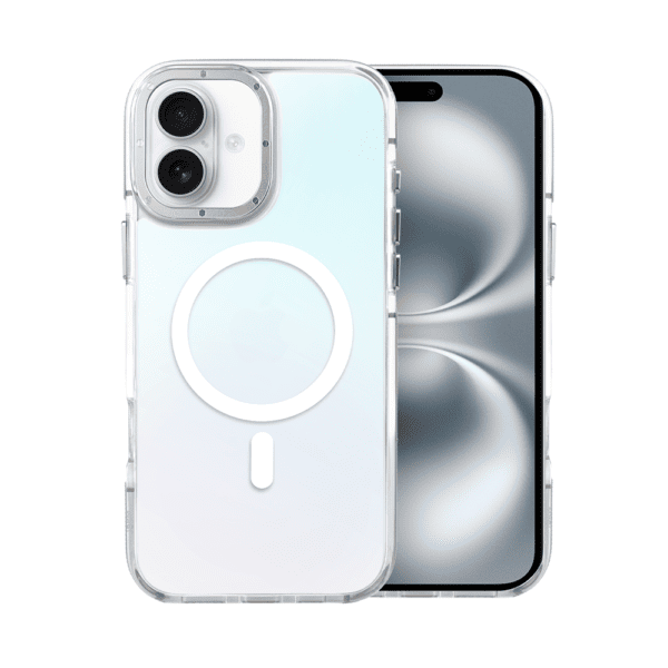 Etui do iPhone 16 Sunrise Fusion Grip z MagSafe, nieślizgające, metalowa osłona, białe (3)