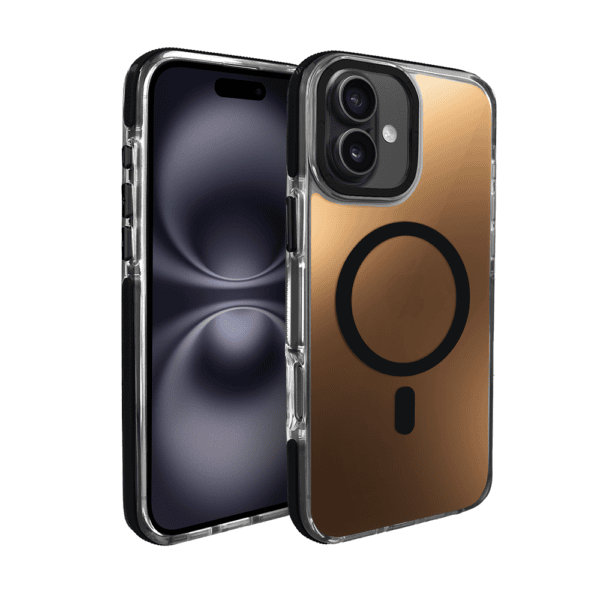 Etui do iPhone 16 Sunrise Fusion Grip z MagSafe, nieślizgające, metalowa osłona, czarne (2)