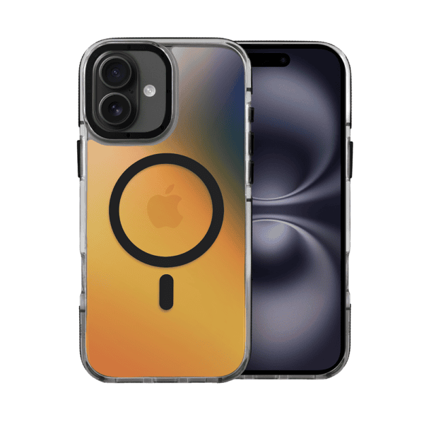 Etui do iPhone 16 Sunrise Fusion Grip z MagSafe, nieślizgające, metalowa osłona, czarne (3)