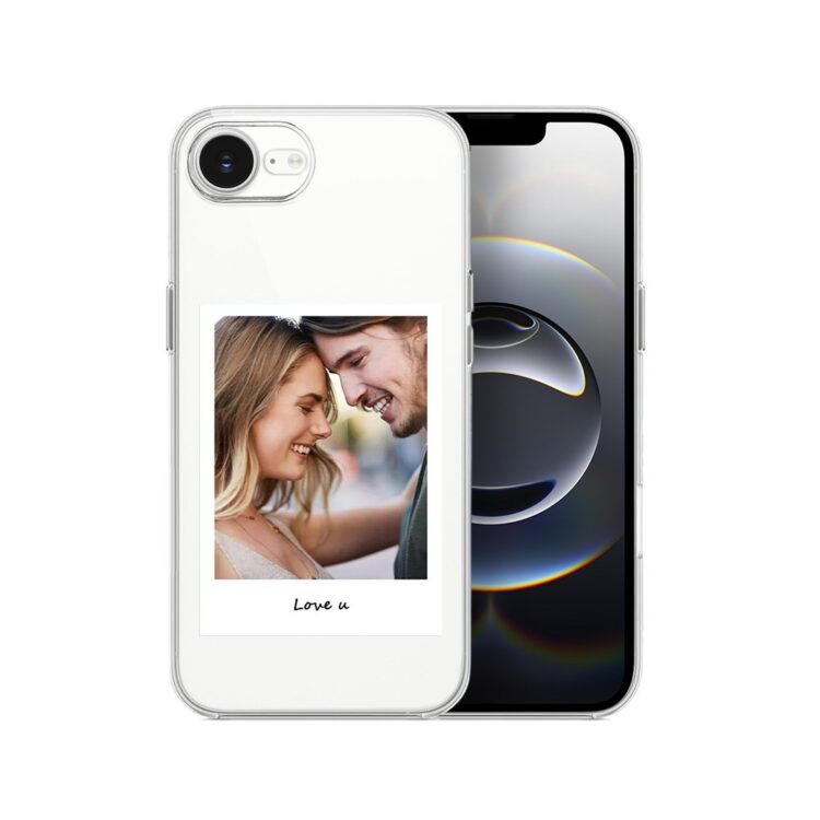 Etui do iPhone 16e, Polaroid z własnym zdjęciem, upominek na prezent, przeźroczyste (5)