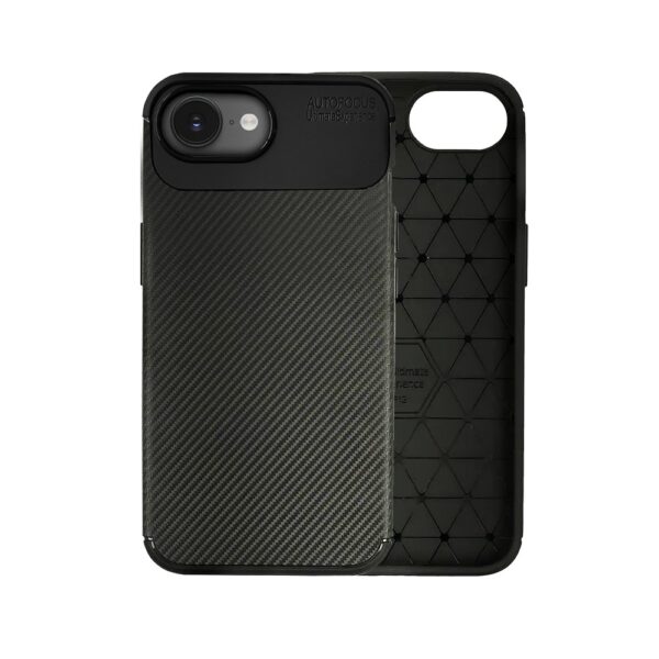 Etui do iPhone 16e eleganckie karbonowe, czarne (6)