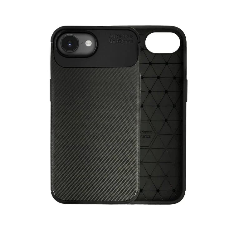 Etui do iPhone 16e eleganckie karbonowe, czarne (6)