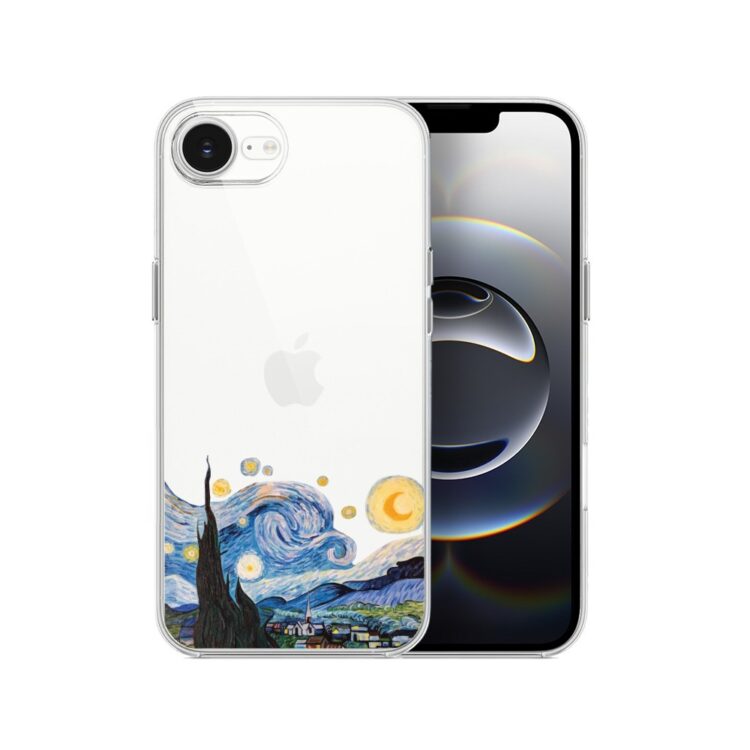 Etui do iPhone 16e, obraz Van Gogh, przeźroczyste (5)