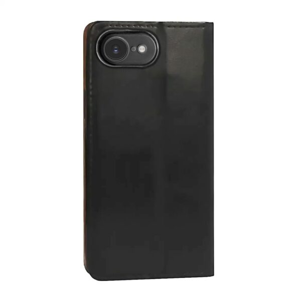 Etui do iPhone 16e zamykane, eleganckie skórzane, czarne (1)