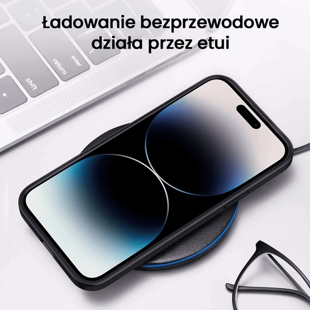 Etui do iPhone 12 Pro, szklany tył, różowa wiosna, czarne (5)