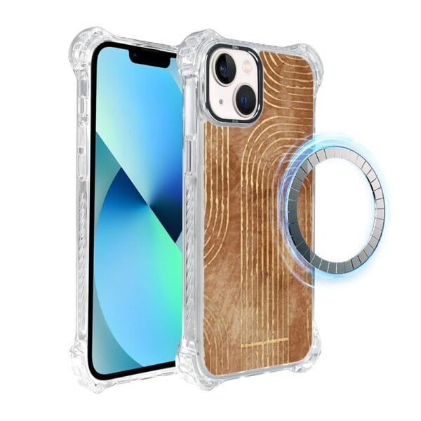 Etui do iPhone 13, Ibizu DropGuard Ultra z MagSafe, BOHO, Geometryczne linie (3)