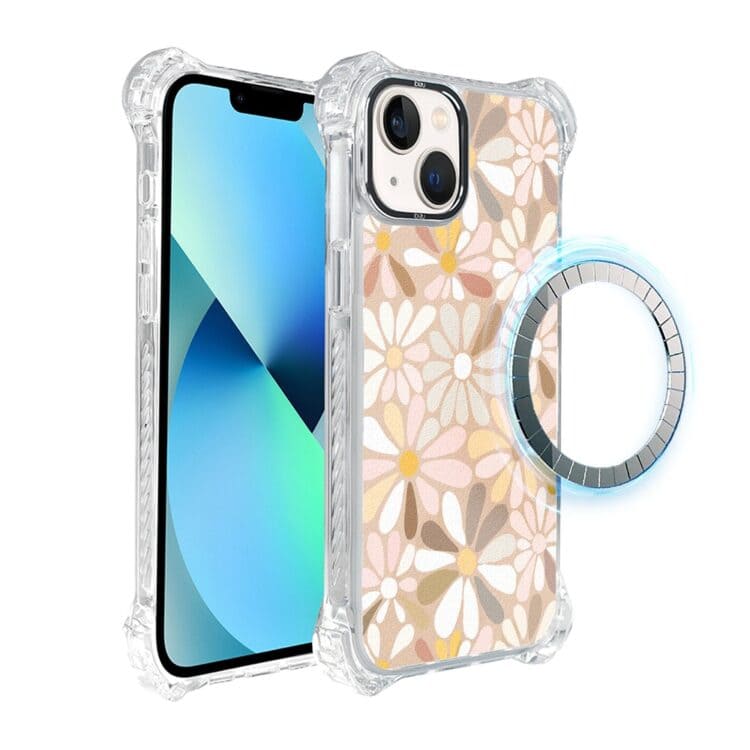 Etui do iPhone 13, Ibizu DropGuard Ultra z MagSafe, BOHO, Kwiaty vintage (3)