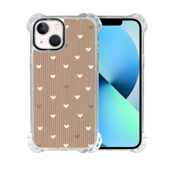 Etui do iPhone 13, Ibizu DropGuard Ultra z MagSafe, BOHO, Pudrowe serca (2)