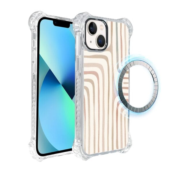 Etui do iPhone 13, Ibizu DropGuard Ultra z MagSafe, Boho, Piaskowy labirynt (3)