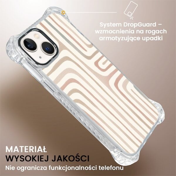 Etui do iPhone 13, Ibizu DropGuard Ultra z MagSafe, Boho, Piaskowy labirynt (6)