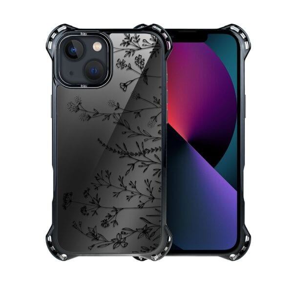 Etui do iPhone 13, Ibizu DropGuard Ultra z MagSafe, Midnight, Dotyk kwiatów (1)