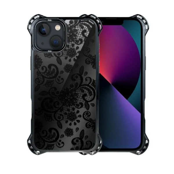 Etui do iPhone 13, Ibizu DropGuard Ultra z MagSafe, Midnight, Koronkowa czerń (1)