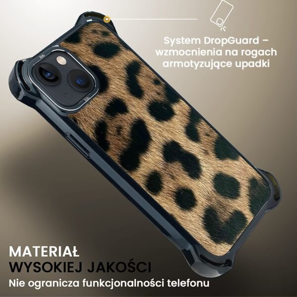 Etui do iPhone 13, Ibizu DropGuard Ultra z MagSafe, Zew Natury, Lampart (4)