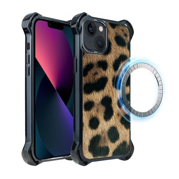 Etui do iPhone 13, Ibizu DropGuard Ultra z MagSafe, Zew Natury, Lampart (7)
