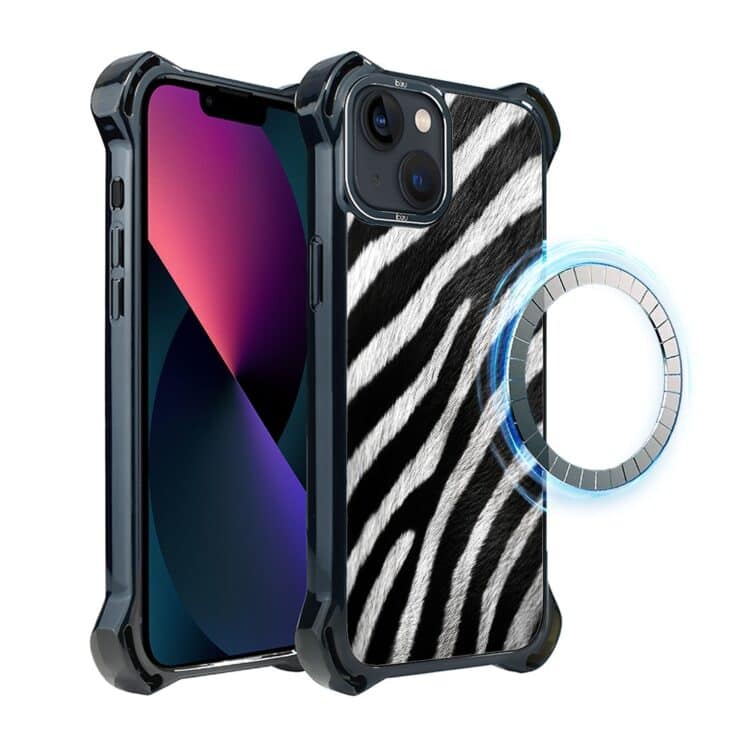Etui do iPhone 13, Ibizu DropGuard Ultra z MagSafe, Zew Natury, Zebra (4)