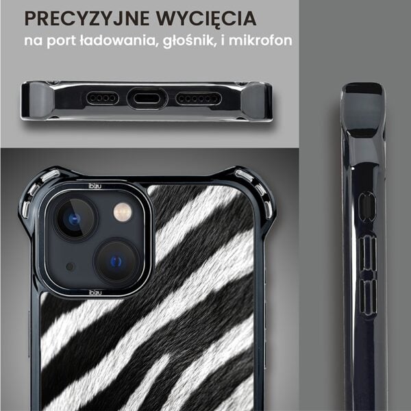 Etui do iPhone 13, Ibizu DropGuard Ultra z MagSafe, Zew Natury, Zebra (6)