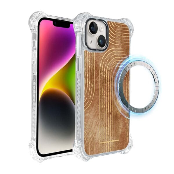 Etui do iPhone 14, Ibizu DropGuard Ultra z MagSafe, BOHO, Geometryczne linie (1)