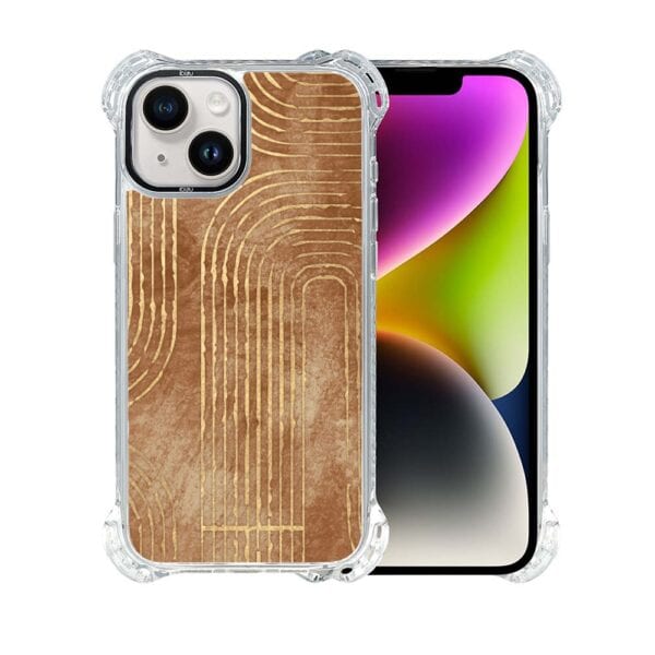 Etui do iPhone 14, Ibizu DropGuard Ultra z MagSafe, BOHO, Geometryczne linie (2)
