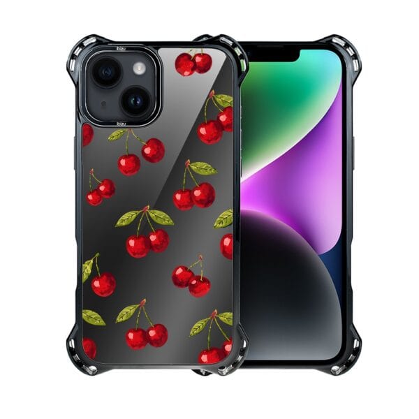 Etui do iPhone 14, Ibizu DropGuard Ultra z MagSafe, Barwy Szkła, Midnight, Wiśniowa noc (1)