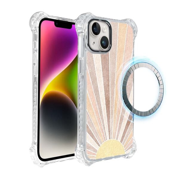 Etui do iPhone 14, Ibizu DropGuard Ultra z MagSafe, Boho, Wschód słońca (1)
