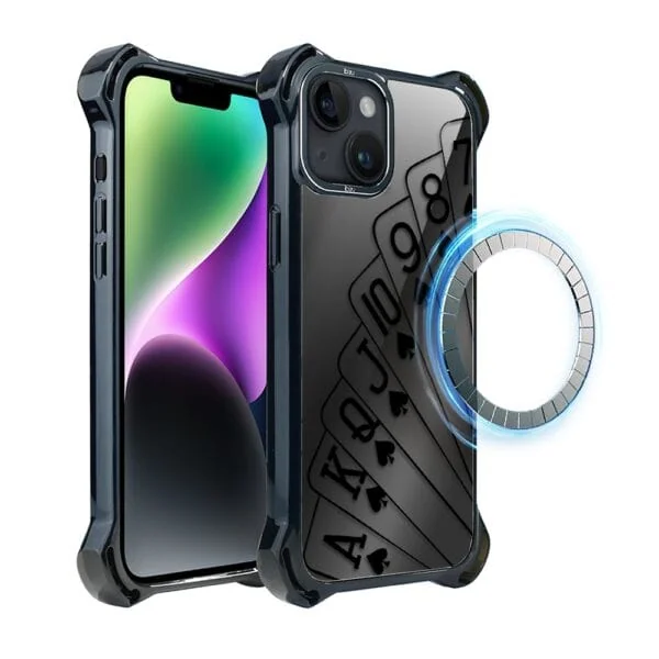 Etui do iPhone 14, Ibizu DropGuard Ultra z MagSafe, Midnight, Karty do gry (3)