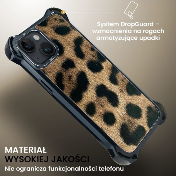 Etui do iPhone 14, Ibizu DropGuard Ultra z MagSafe, Zew Natury, Lampart (5)