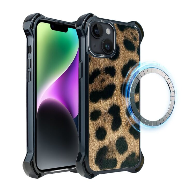 Etui do iPhone 14, Ibizu DropGuard Ultra z MagSafe, Zew Natury, Lampart (8)