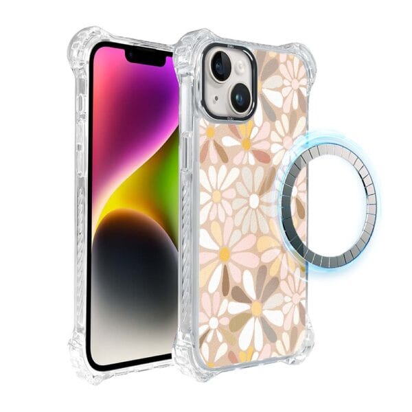 Etui do iPhone 14 Plus, Ibizu DropGuard Ultra z MagSafe, BOHO, Kwiaty vintage (1)