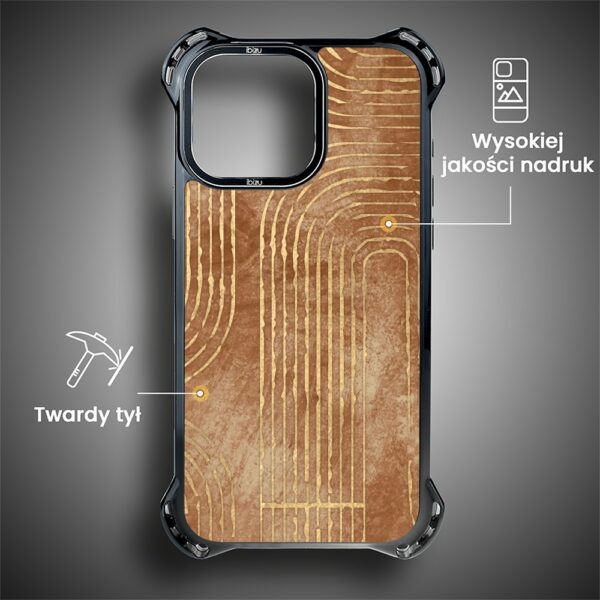 Etui do iPhone 14 Pro, Ibizu DropGuard Ultra z MagSafe, Boho, Geometryczne linie (1)