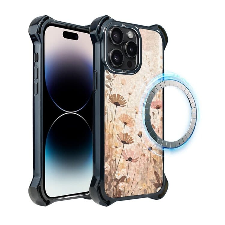 Etui do iPhone 14 Pro, Ibizu DropGuard Ultra z MagSafe, Boho, Kwiatowa łąka (7)
