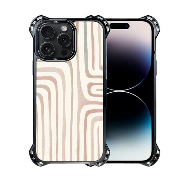 Etui do iPhone 14 Pro, Ibizu DropGuard Ultra z MagSafe, Boho, Piaskowy labirynt (8)