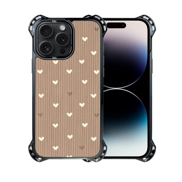 Etui do iPhone 14 Pro, Ibizu DropGuard Ultra z MagSafe, Boho, Pudrowe serca (1)